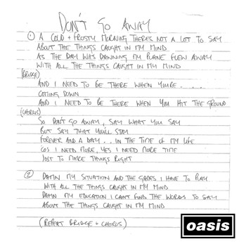 Oasis - Don’t Go Away (Mustique Demo)