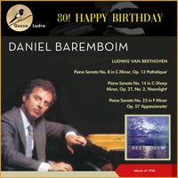 Daniel Barenboim - Ludwig van Beethoven: Piano Sonata No. 8 in C Minor, Op. 13 'Pathétique' - Piano Sonata No. 14 in C-Sharp Minor, Op. 27, No. 2, 'Moonlight' - Piano Sonata No. 23 in F Minor, Op. 57 'Appassionata' (Album of 1958)
