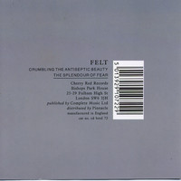 Felt - Crumbling The Antiseptic Beauty/The Splendour Of Fear