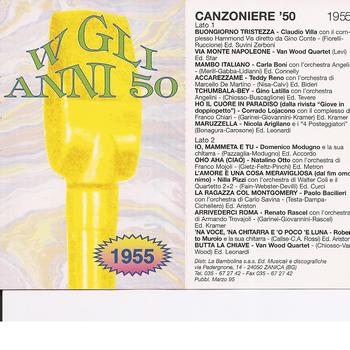Various Artists - Canzoniere '55 - Canzoni Originali Del 1955