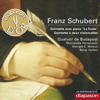 Quatuor de Budapest - Schubert: Quintette avec piano "La Truite" & Quintette à deux violoncelles (Les indispensables de Diapason)