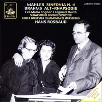 Hans Rosbaud - Mahler: Symphony No. 4 - Brahms: Alt-Rhapsodie
