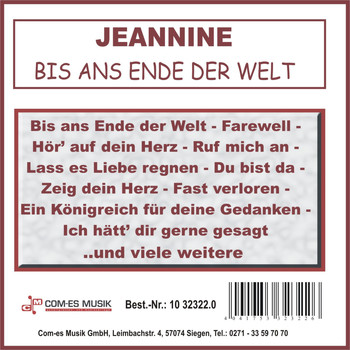 Jeannine - Bis ans Ende der Welt