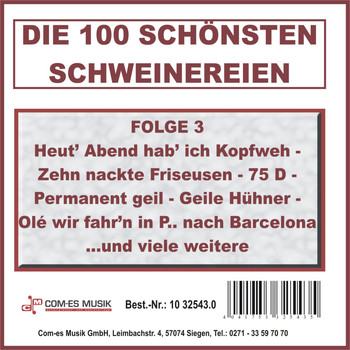 Various Artists - Die 100 schönsten Schweinereien, Folge 3