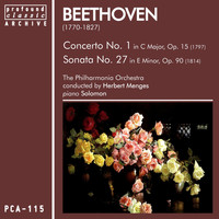 Philharmonia Orchestra - Beethoven: Concerto No. 1 in C Major, Op. 15 & Sonata No. 27 in E Minor, Op. 90