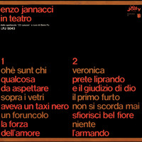 Enzo Jannacci - Enzo Jannacci in teatro - Dallo spettacolo 22 canzoni a cura di Dario Fo