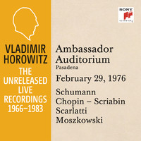 Vladimir Horowitz - Vladimir Horowitz in Recital at Ambassador College, Pasadena, February 29, 1976
