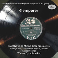 Klemperer, Otto - LP Pure, Vol. 33: Klemperer Conducts Beethoven – Missa Solemnis (Historical Recording)