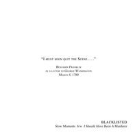 Blacklisted - Slow Moments B/W I Should Have Been a Murderer