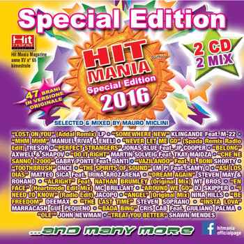 Various Artists, Junior Paes and Matteo Sala featuring Bellitto, Nathan Brumley, Angelo Corvino, Bodhi Jones, Melly Holsen, Sara, Nathali Alomia, C & C, Faith and Nya - Hit Mania Special Edition 2016: CD2 - Club Version