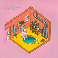 Peach Pyramid - Bright Blue