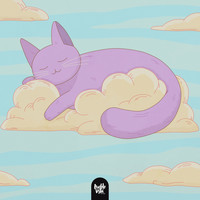 Purrple Cat - floating to my bedroom