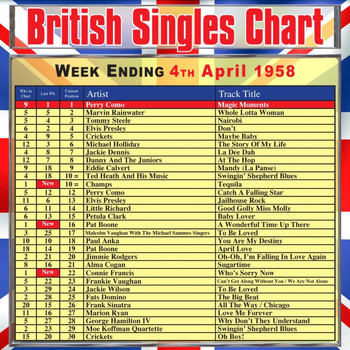 Various Artists - British Singles Chart - Week Ending 4 April 1958