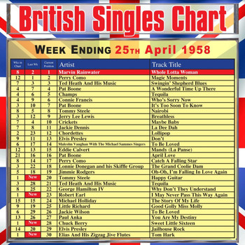 Various Artists - British Singles Chart - Week Ending 25 April 1958