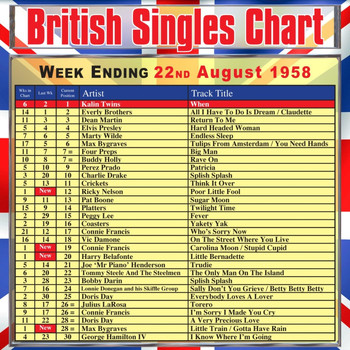 Various Artists - British Singles Chart - Week Ending 22 August 1958