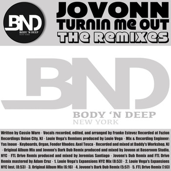 Jovonn - Turnin Me Out Feat Casioware (inc Louie Vega Remix) (Remixes)