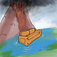 Jeremiah Craig - Watch It All Burn from the Lake on Our Inflatable Sofa