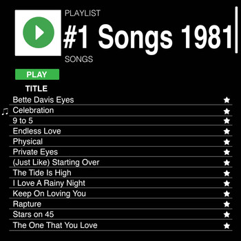 Various Artists - #1 Songs 1981