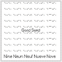 Nine Neun Neuf Nueve Nove - Good Seed