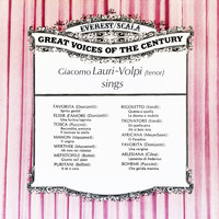 Giacomo Lauri-Volpi - Giacomo Lauri-Volpi Sings