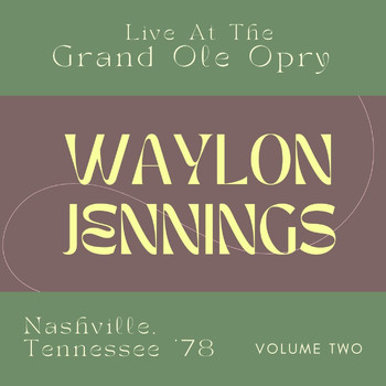 Waylon Jennings - Waylon Jennings Live At The Grand Ole Opry Nashville, Tennessee '78, vol. 2