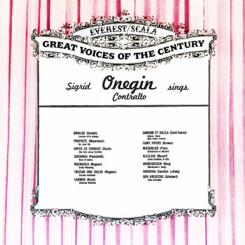 Sigrid Onegin - Sigrid Onegin Sings Contralto