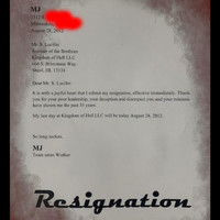 Mj - Resignation