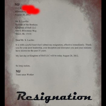 Mj - Resignation