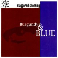 Staggered Crossing - Burgundy & Blue
