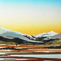 Scott William Urquhart - Golden Sunlight Mountain Snow