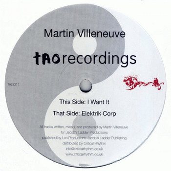 Martin Villeneuve - I Want It / Elektrik Corp