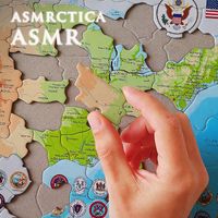 Asmrctica Asmr - Solving Puzzle Map of USA (Ear to Ear Soft Spoken) [Asmr]