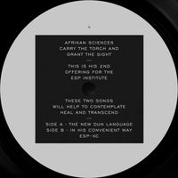 Afrikan Sciences - The New Dun Language B/W in His Convenient Way