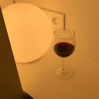 Seiji - a candle & wine glasses