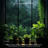 Rainstorm Rhapsody - Relaxing Rain Sounds and Distant Thunder in Cozy Cabin Window