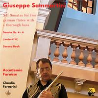 Claudio Ferrarini - Giuseppe Sammartini: XII Sonatas for two german flutes or violins with a thorough bass, Sonatas No. 4 - 6. Second Book