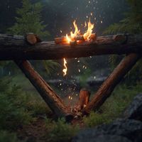 Relaxing Nature Melodic - The Rainy Campfire