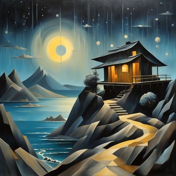 Behind Clouds - Midnight Reflections