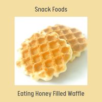 Snack Foods - Eating Honey Filled Waffle