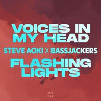 Steve Aoki, Bassjackers - Voices In My Head / Flashing Lights