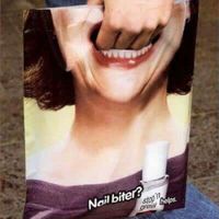 crayon - bitten fingernails