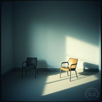 Neon Mask - One Room Apartment, Two Empty Chairs
