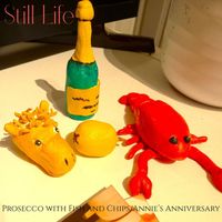 Still Life - Prosecco with Fish and Chips Annie's Anniversary