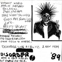 Disorder - Live At The Blitz, Oslo (Live)