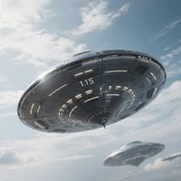 Lux Fênix - UFO in a silver sky