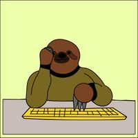 Sleepy Sloth - too sleepy to type