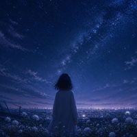 ponz - 夜空と白い花